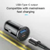 Accesorios de interiorMini - cargador de coche dual USB - carga rápida - tipo-C - 48W - QC3.0 PD3.0