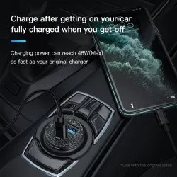 Accesorios de interiorMini - cargador de coche dual USB - carga rápida - tipo-C - 48W - QC3.0 PD3.0