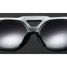 Fashionable sunglasses - oversized frame - decorative metal arrow - unisexSunglasses