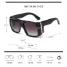 Gafas de solGafas de sol grandes de moda - con tinte - con adorno de metal dorado - unisex
