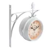 RelojesReloj de pared antiguo - doble cara - hierro blanco