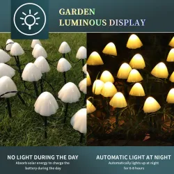 Solar string light - LED - with sticks - waterproof - mushrooms shapedSolar lighting