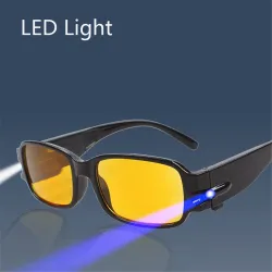 Reading glasses - yellow night vision lenses - with LED lightSunglasses