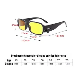 Reading glasses - yellow night vision lenses - with LED lightSunglasses