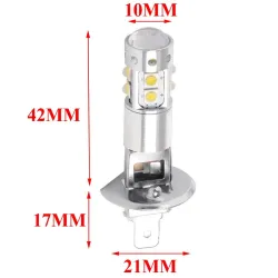 H1Faro de coche - Bombilla LED - 6000K - H1 - 80W - 2 piezas