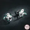 AretesPendientes de botón con mini elefante