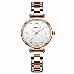 RelojesCRRJU - reloj de lujo de moda - Cuarzo - resistente al agua - acero inoxidable