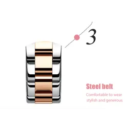 RelojesCRRJU - reloj de lujo de moda - Cuarzo - resistente al agua - acero inoxidable