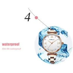 RelojesCRRJU - reloj de lujo de moda - Cuarzo - resistente al agua - acero inoxidable