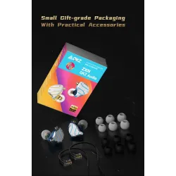 QKZ ZXN - high resolution earphones - in-ear wired headset - dual magnet - 2 Pin - 1DDEar- & Headphones