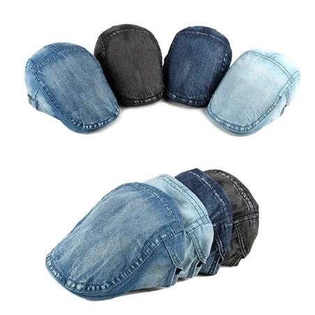 Sombreros & gorrasGorra plana / sombrero de moda - tipo pico de pato - denim lavado - unisex