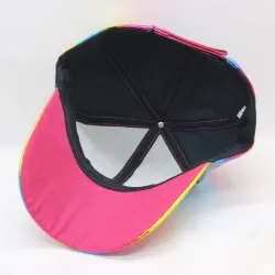 Rainbow baseball cap - patent leather - hip-hop styleHats & Caps