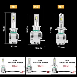 H1Bombilla LED coche / moto - 6000K - chip CSP - H1 / H3 / H7 / H11 / H4/9003/HB2 Hi/Lo / 9006/HB4 - 2 piezas