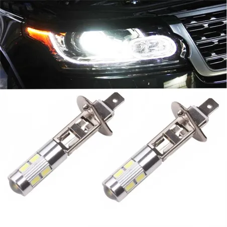 H1Bombilla LED coche / moto - H1 5630 - 12V - 6000K - 2 piezas
