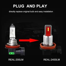 H3Bombilla LED para automóvil - antiniebla / señal / luz de conducción - súper brillante - H1 / H3 - 2 piezas