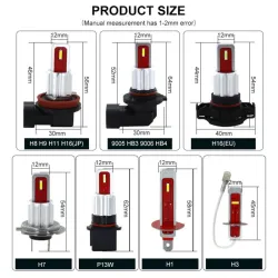 H3Bombilla LED para automóvil - antiniebla / señal / luz de conducción - súper brillante - H1 / H3 - 2 piezas