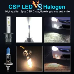 H3Bombilla LED para coche - superbrillante - H1 / H3 - 20W - 6000K - 2 piezas