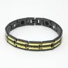PulseraPulsera magnética Trendy negra / dorada - acero inoxidable - unisex - 2 piezas