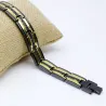 PulseraPulsera magnética Trendy negra / dorada - acero inoxidable - unisex - 2 piezas