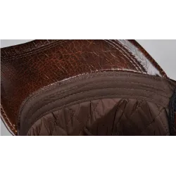 Flat baseball cap - with ear flaps - genuine leatherHats & Caps