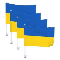 PegatinasBandera de Ucrania - decoración de coche - 4 piezas