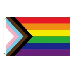 Hanging banner - flag - LGBT / transgender / pansexual / progress / PRIDE / rainbowStickers