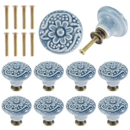 MueblesPomos de cerámica para muebles vintage - tiradores - para armarios / cajones - 10 piezas