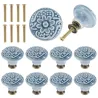 MueblesPomos de cerámica para muebles vintage - tiradores - para armarios / cajones - 10 piezas