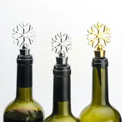 BarTapón para botella de vino - vacío - aleación de zinc - en forma de copo de nieve