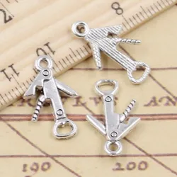 Knife / bottle opener - silver antique pendants - for jewellery making - 20 piecesBracelets