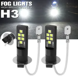 Luces de circulación diurna (DRL)niebla de coche / luz DRL - Bombilla LED - H3 - DC12V 3030 SMD 6000K blanco - 2 piezas