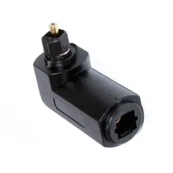 CablesCable de audio óptico digital - adaptador - macho a hembra - ángulo recto de 90 grados - giratorio 360 - para cable ópt...