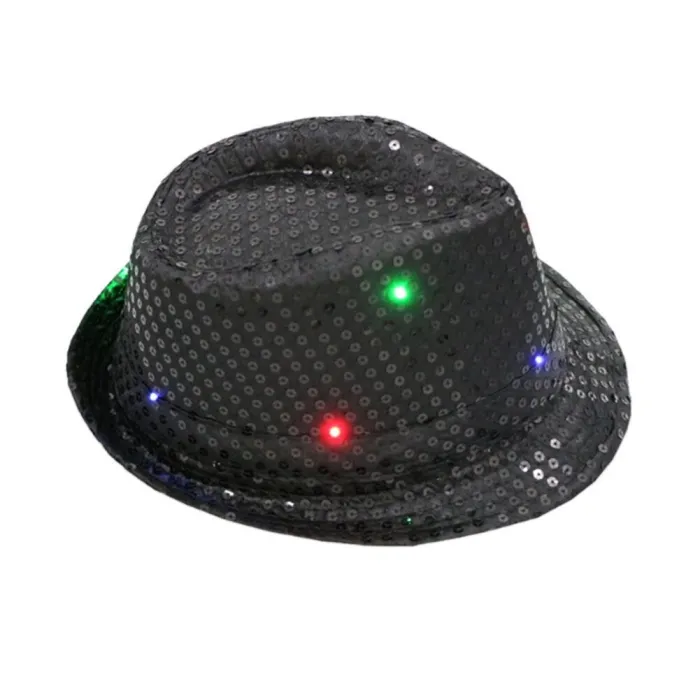 Sombreros & gorrasGorro disco retro - LED - brillante - con lentejuelas / purpurina