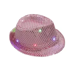 Sombreros & gorrasGorro disco retro - LED - brillante - con lentejuelas / purpurina