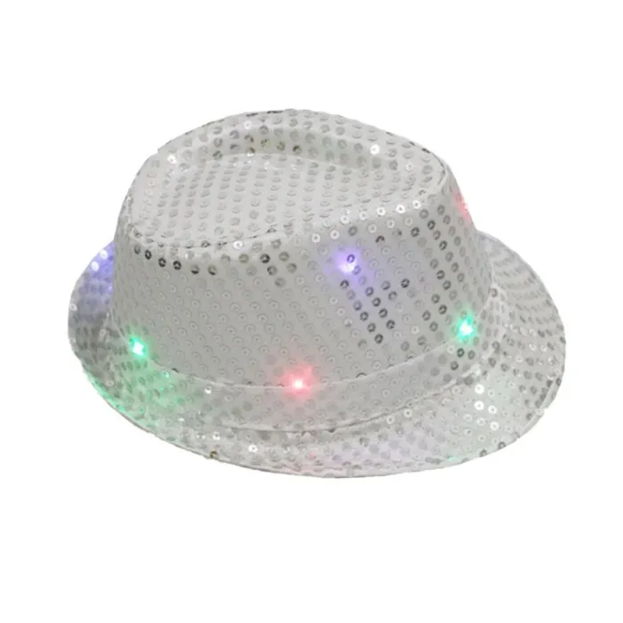 Retro disco hat - LED - glowing - with sequins / glitterHats & Caps