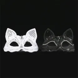 MáscaraLujoso antifaz veneciano - encaje / purpurina / lentejuelas - ojo de gato - Halloween / mascaradas