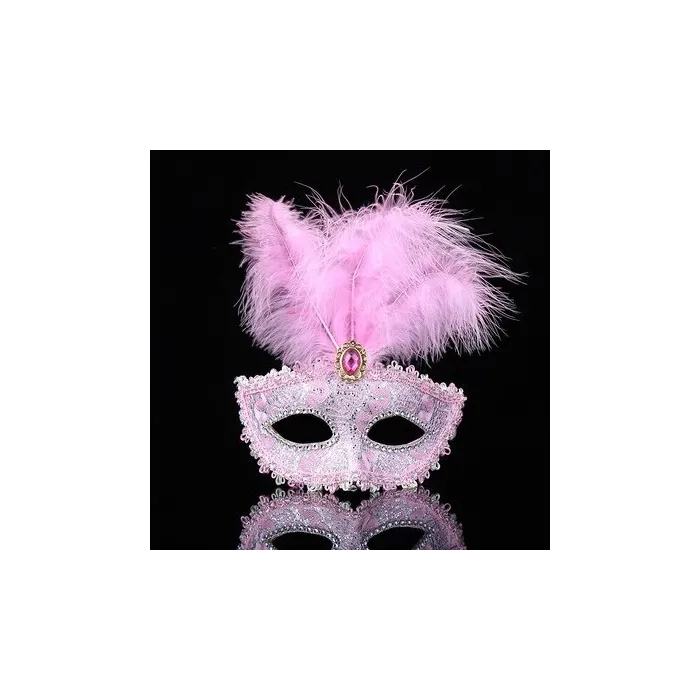 Sexy Venetian eye mask - feathers / lace / crystal - Halloween / masqueradeMasks