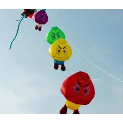 Soft inflatable kite - multi-color - mushroom - 3MKites