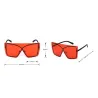 Fashionable oversized sunglasses - square - rimless - UV400Sunglasses