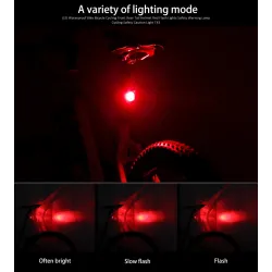 LucesLámpara de bicicleta LED - luz de advertencia de seguridad - resistente al agua