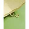 Elegant small hoop earrings - with cubic zirconia - 925 sterling silverEarrings