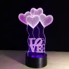 Luces & IluminaciónLámpara acrílica 3D - panel táctil - control remoto - LOVE / corazones