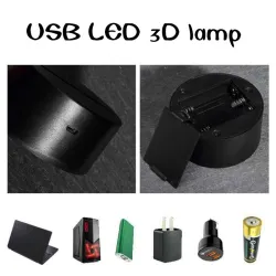 3D acrylic lamp - touch panel - remote control - LOVE / heartsLights & lighting