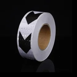 PegatinasCinta reflectante - pegatina de seguridad/advertencia - para coche/moto/bicicleta - flecha - 5cm * 45m