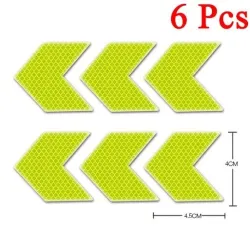 PegatinasFlecha reflectante - pegatina autoadhesiva - seguridad - advertencia - para coches / motos / bicicletas / ropa