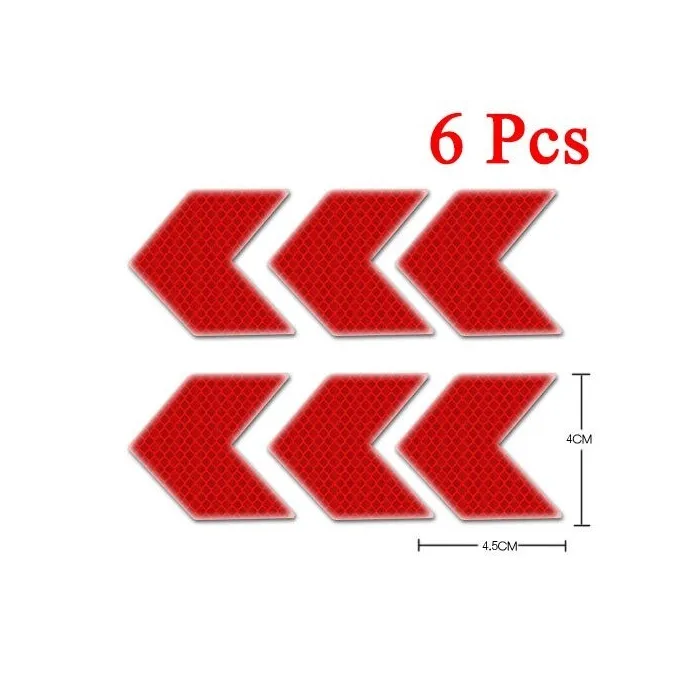 PegatinasFlecha reflectante - pegatina autoadhesiva - seguridad - advertencia - para coches / motos / bicicletas / ropa