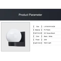 ApliquesLámpara moderna en forma de bola - aplique de exterior