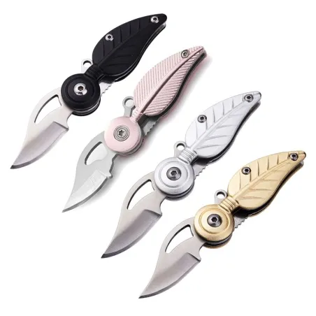 Cuchillos & multitoolsMini navaja de bolsillo plegable - acero inoxidable - forma de hoja