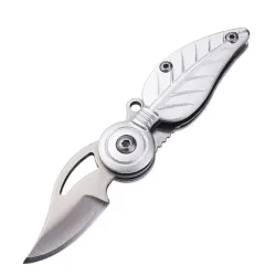 Cuchillos & multitoolsMini navaja de bolsillo plegable - acero inoxidable - forma de hoja