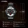 RelojesSINOBI - elegante reloj de cuarzo creativo - correa de caucho